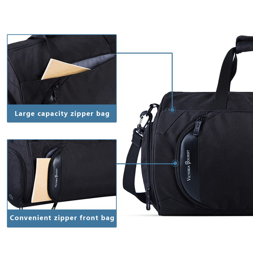VICTORIATOURIST V7020 Wet and Dry Separation Gym Bag Polyester Fitness Shoulder Bag VICTORIATOURIST V7020 Wet and Dry Separation Gym Bag Polyester Fitness Shoulder Bag